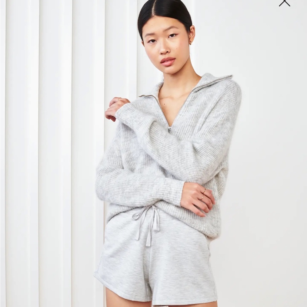 Quince wool half zip sweater.